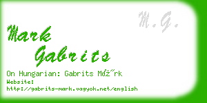 mark gabrits business card